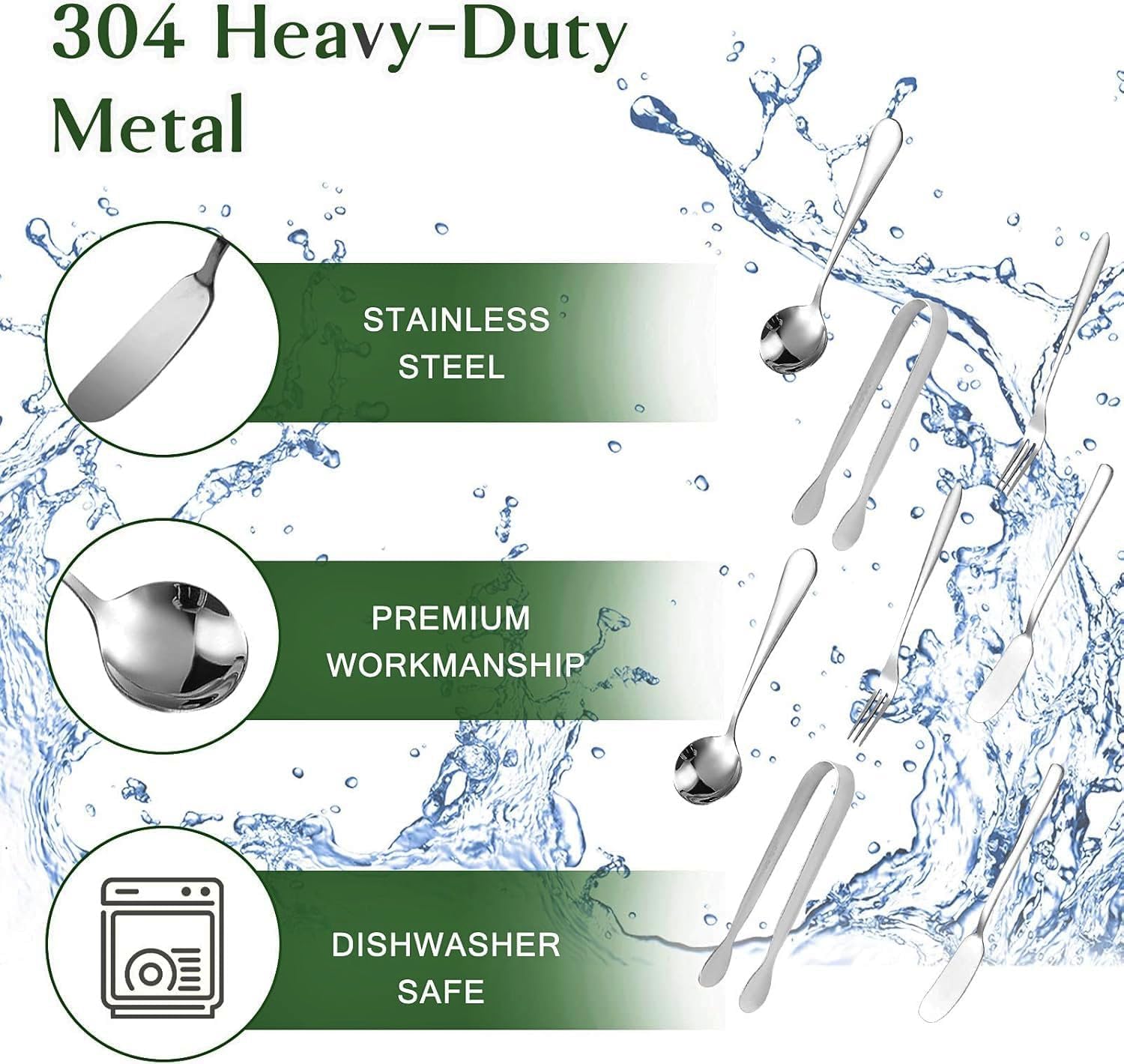 42 pcs Charcuterie Boards Accessories Cheese Knife Set with Wooden Handle, Charcuterie Utensils Gift with Butter Spreader, Forks, Spoons, Tongs, Honey Dipper and Tags for Party, Wedding