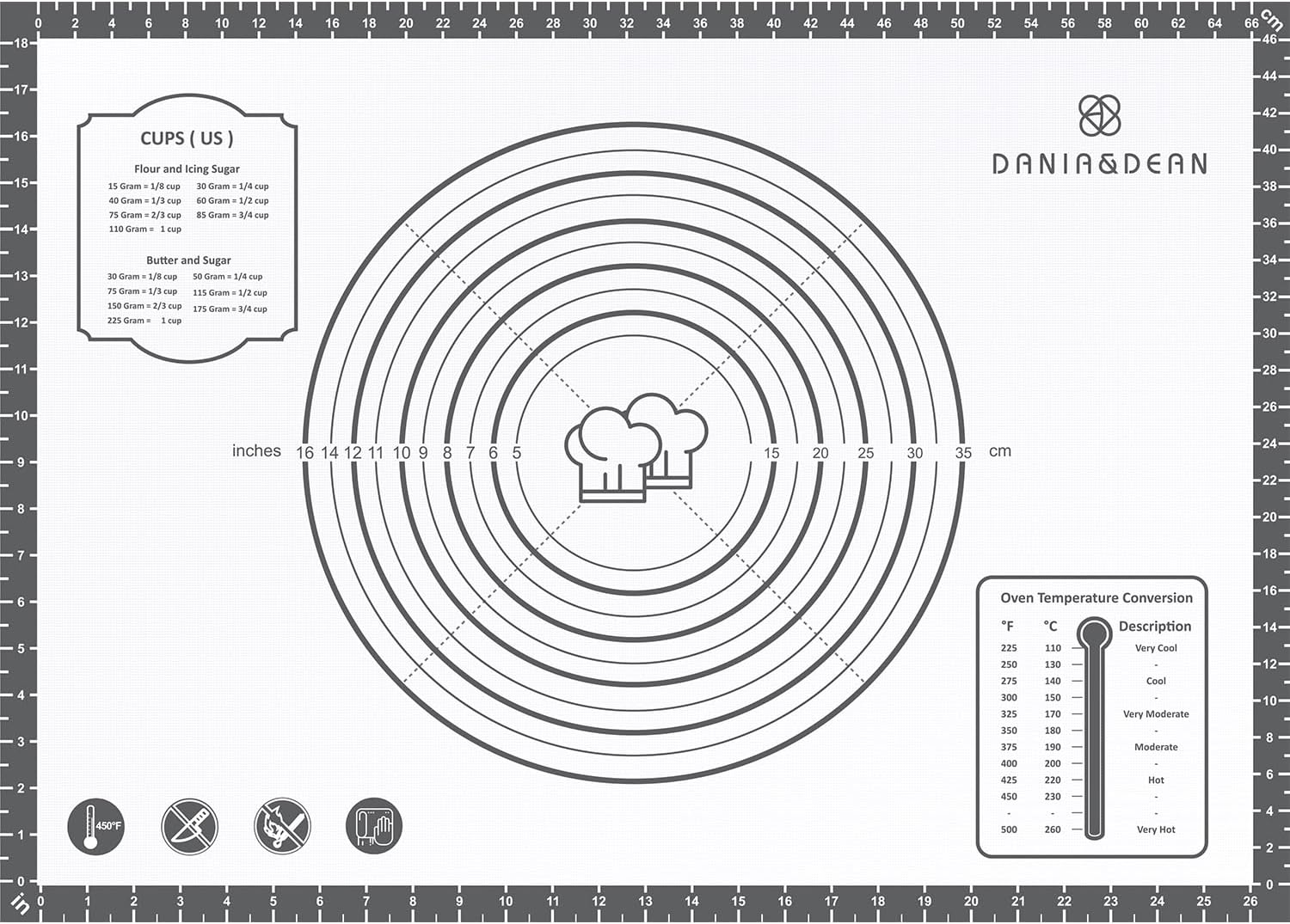 Silicone Mat, 28 x 20inch Extra Large Non-stick Pastry Baking Mat with Measurement, Resuable Thick Cookie Sheet Counter Mat, Dough Rolling Mat, Oven Liner, Fondant/Pie Crust Mat