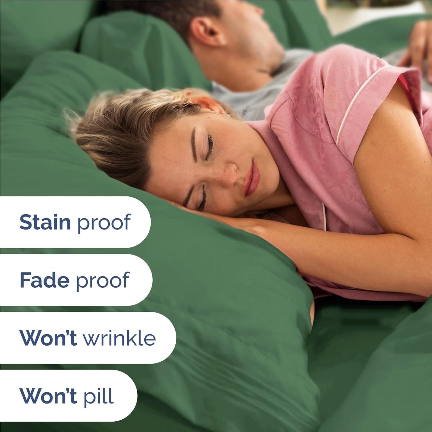 Full Size 4 Piece Sheet Set - Comfy Breathable & Cooling Bed Sheets Set - Hotel Luxury Bedding for Women, Men, Kids, Teens, Boys & Girls - Deep Pockets, Soft, Wrinkle Free - Oeko-Tex - Emerald Green