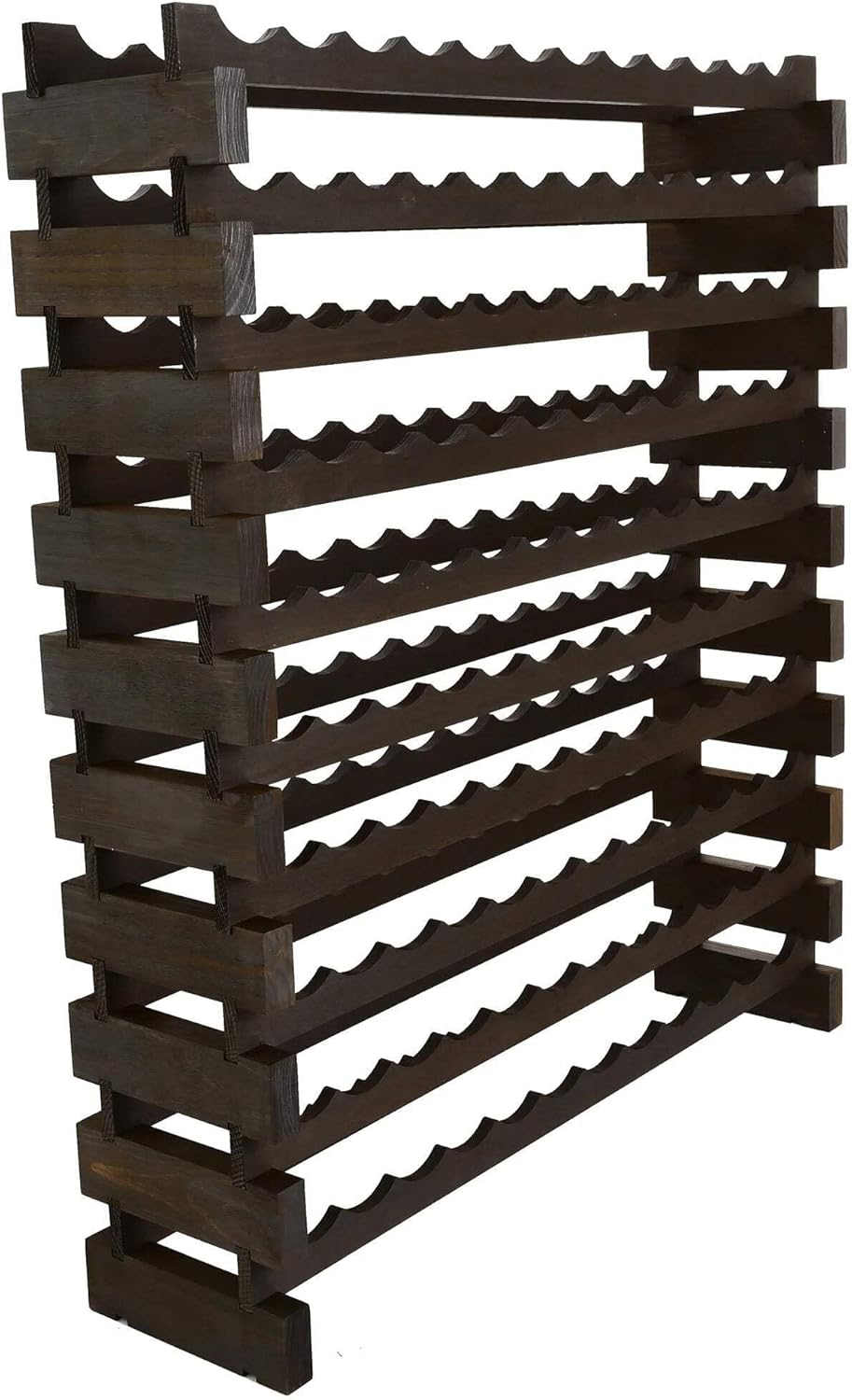 120 Bottle Wine Rack Dark Stain
