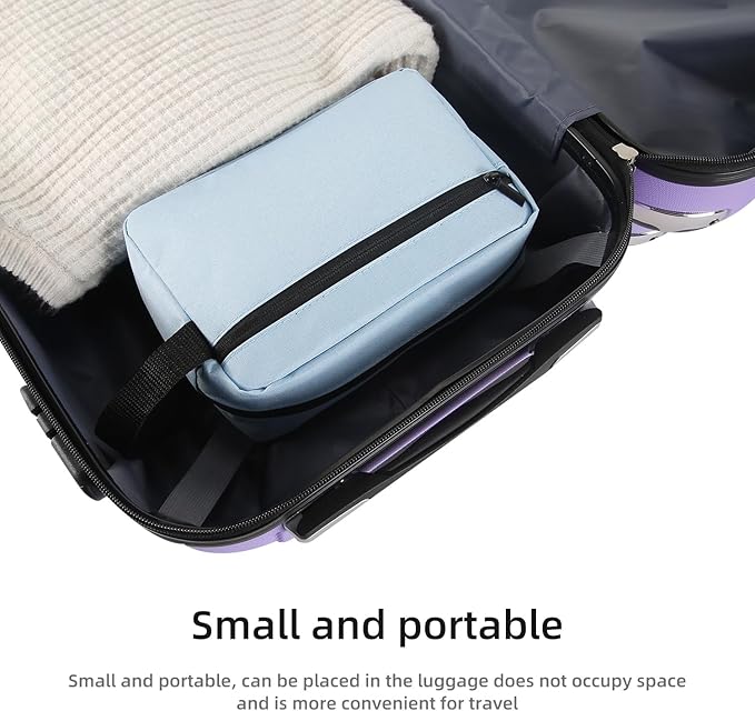Travel Toiletry bag Toiletry bag for women men Hanging Cosmetic bag Travel accessories for Women Men (Sky blue)