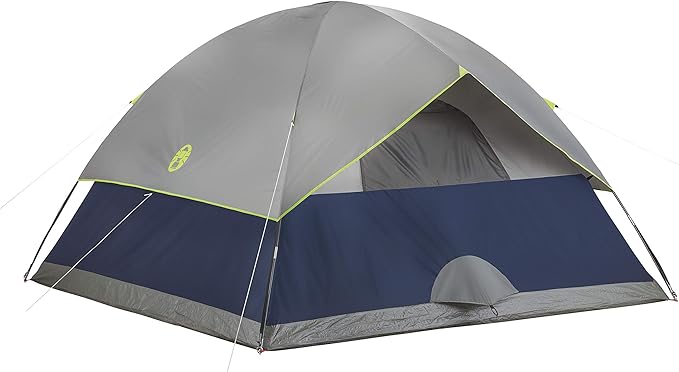 Coleman Sundome 4-Person Tent with Rainfly, Weatherproof Tent Sets Up in 10 Mins