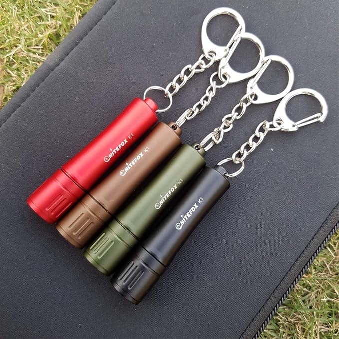 Bright Keychain Flashlight K1,high Bright 150 lumens,as Small Flashlight Lantern Camp lamp Light,Waterproof Torch for EDC,Reading,Sleep,Dog Walking,Camping,Hiking (Coffee Brown)