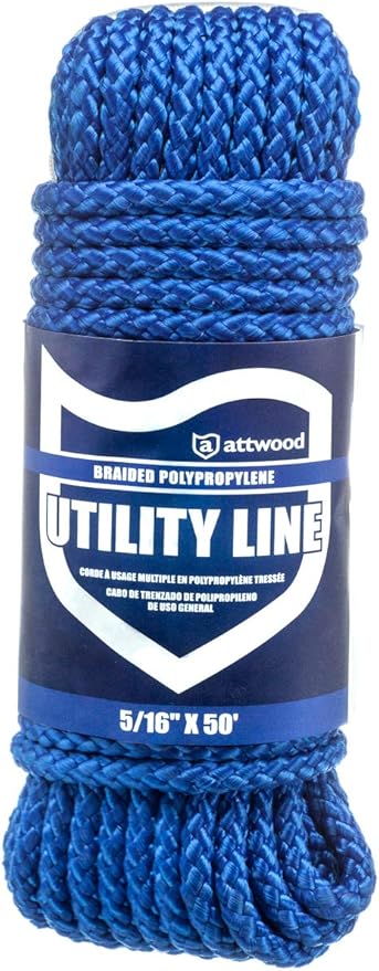Attwood Neon Colored Diamond Braided Polypropylene Marine Utility Cord