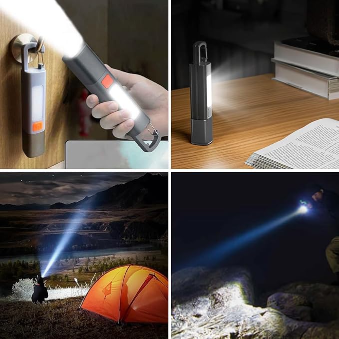 Rechargeable LED Flashlights High Lumens, 20,000 Lumens Super Bright Flashlight with USB Cable and Hook, 3 Modes, Waterproof Flash Light Handheld Powerful Flashlight for Home Camping Emergencies