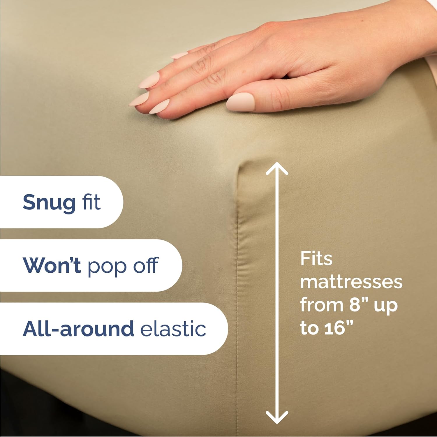 Cal King Size 4 Piece Sheet Set - Comfy Breathable & Cooling Bed Sheets Set - Hotel Luxury Bedding for Women, Men, Kids, Teens, Boys & Girls - Deep Pockets, Ultra-Soft, Wrinkle Free - Oeko-Tex - Beige