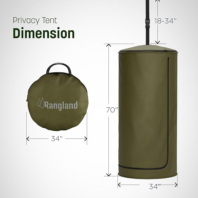 Portable Changing Room Tent - Instant Pop Up Privacy Pod with Suction Cup for SUV Liftgate, for Camping, Shower, Beach and Toilet Stall (Carrying Bag Included) Green