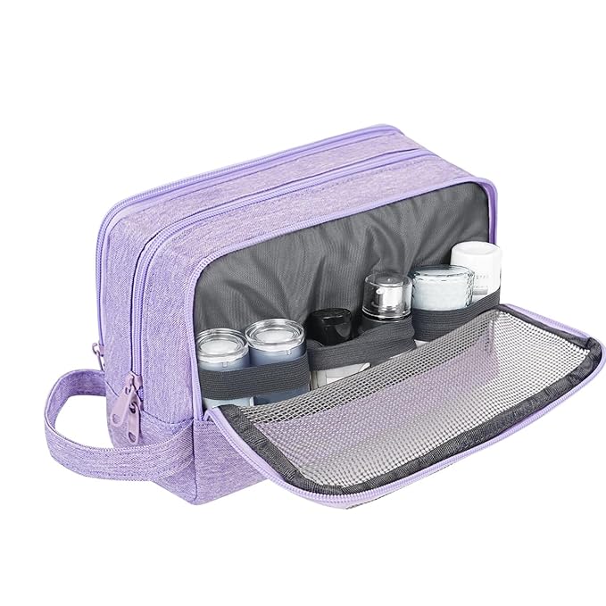 Toiletry Bag for Men Hanging Dopp Kit Water Resistant Shaving Bag Small Toiletry Bag for Traveling (Denim Pure Purple)