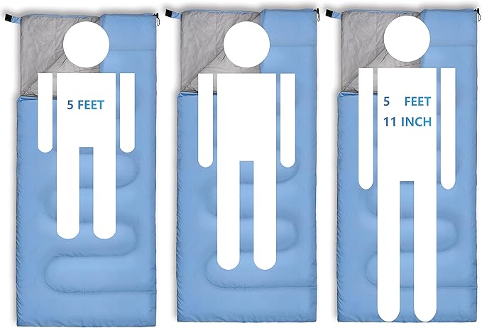 3 Season Ultralight Backpacking Sleeping Bag | Cool/Warm Weather Lightweight Camping Sleeping Bags for Adult | Compact Hiking Sleeping Bags with Compression Sack in Rectangular - 75 X 33 in