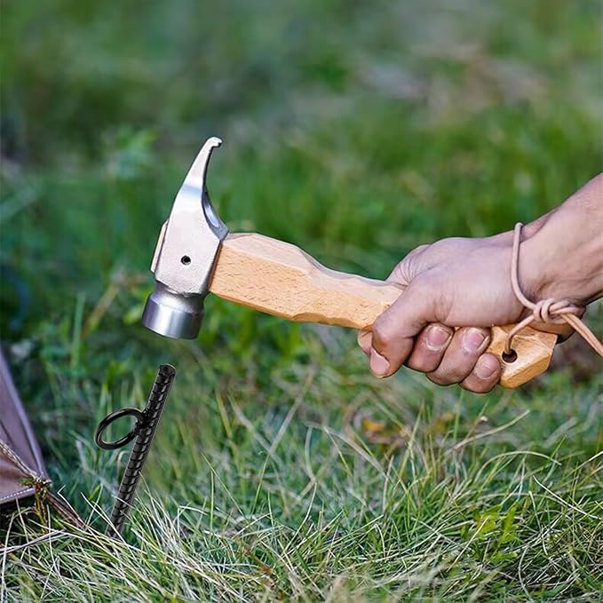 ZOOFOX 12 Pack 17 Inch Black Ground Anchor, Heavy Duty Steel Rebar Stakes with Loop, Reusable Tent Stakes for Outdoor Camping