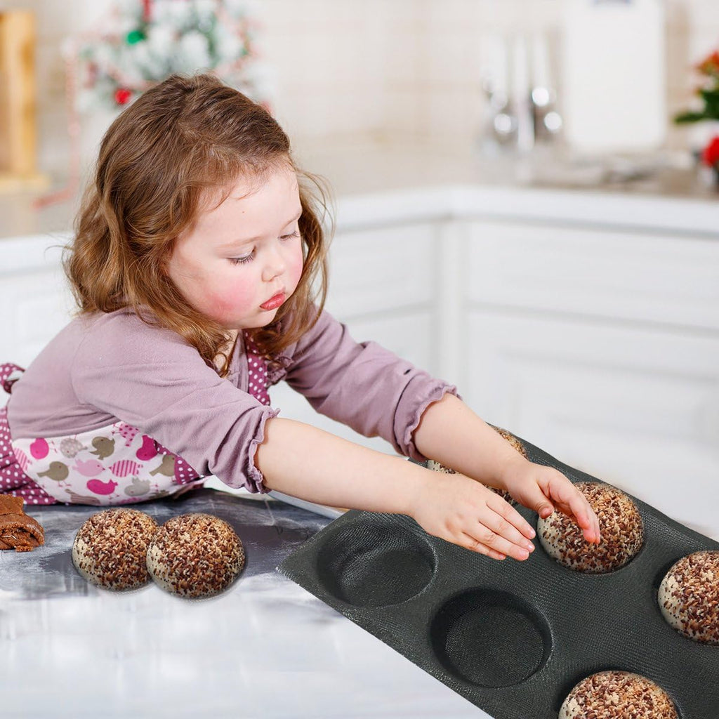 Bluedrop Silicone Bun Bread Form Round Shape Bread Tray Perforated Bakery Molds