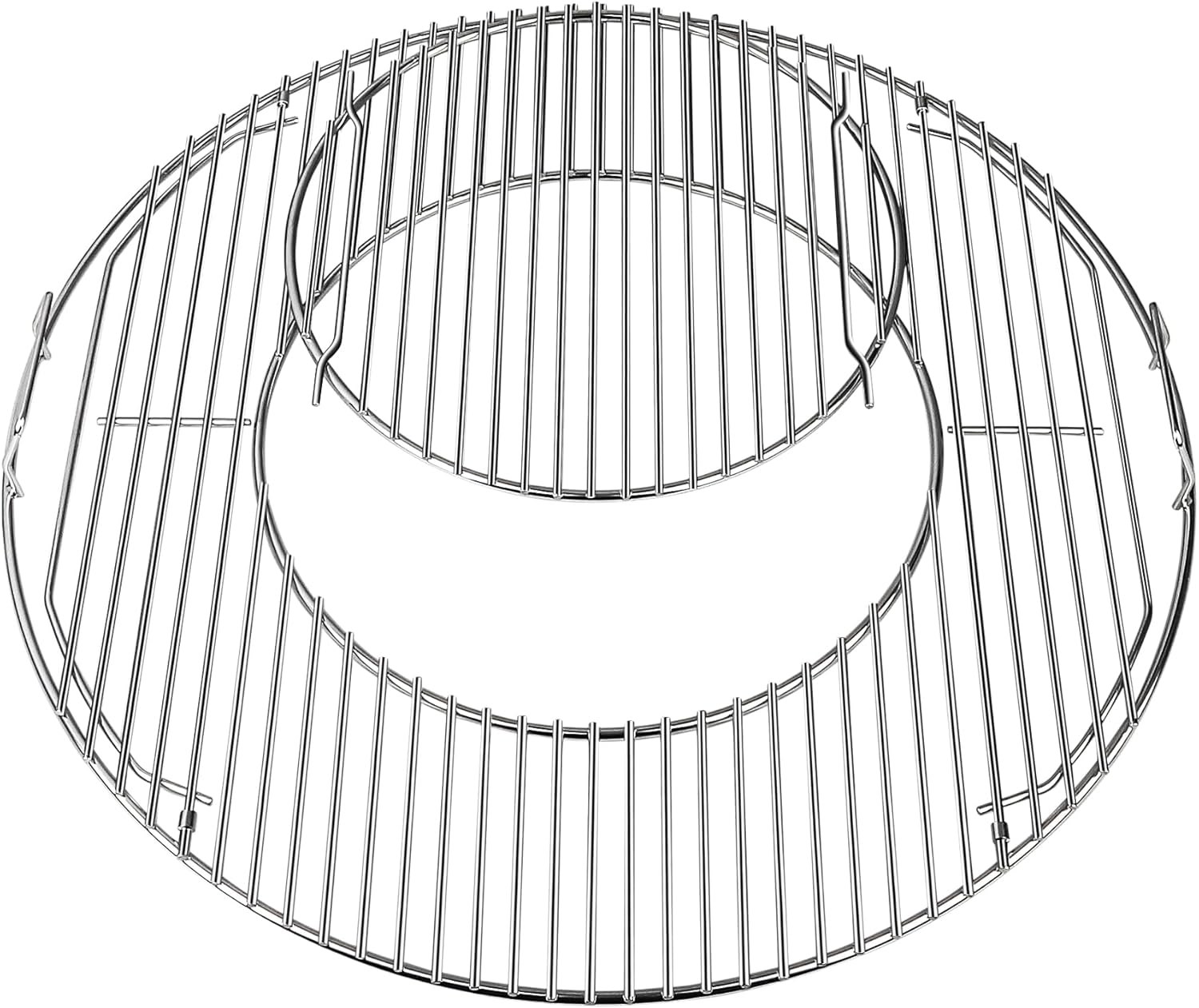 Grill Grates Replacement for Weber 8835, 22.5 inch Charcoal Grills, Kettle, Performer, Master-Touch, Charcoal Smoker, 21.5" Gourmet BBQ System Hinged Stainless Steel Cooking Grate Parts