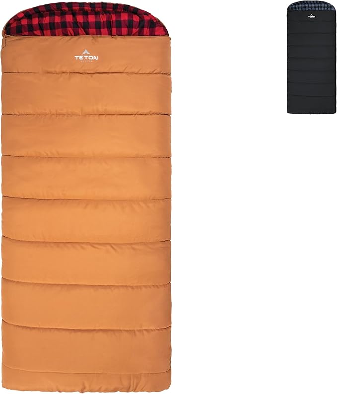 TETON Sports Deer Hunter -35F and 0F Degree Sleeping Bag. Warm and Comfortable Camping Sleeping Bags, Teton Tough Canvas Shell for Camping, Hunting, and Cold Weather