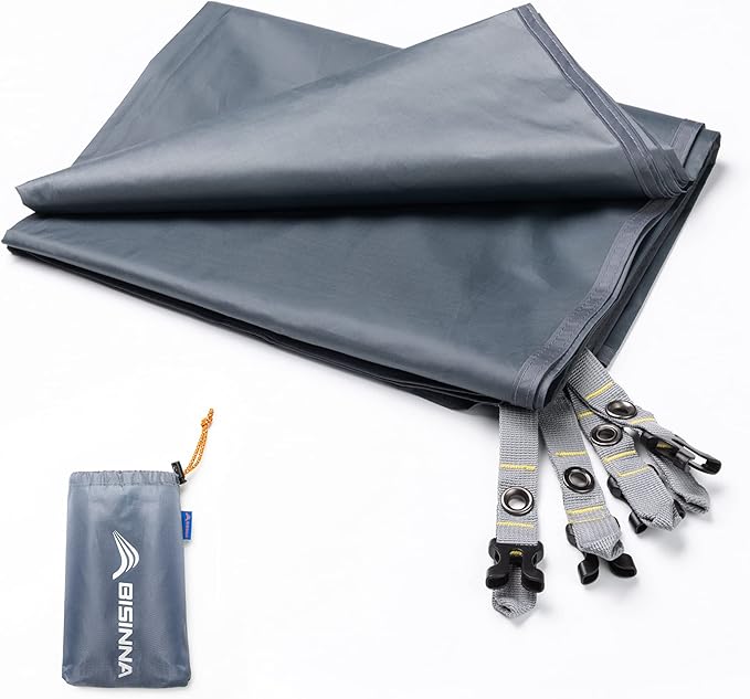 BISINNA Waterproof Camping Tarp Mutifunctional Tent Footprint, Groundsheet Picnic and Beach Mat with Carrying Storage Bag for Picnic, Hiking,Backpacking,Hammock