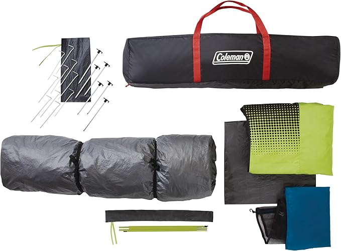Coleman Instant Tent with 1-Minute Setup, 4/6/8/10 Person Tent with Pre-Attached Poles, Air Vent, & Carry Bag