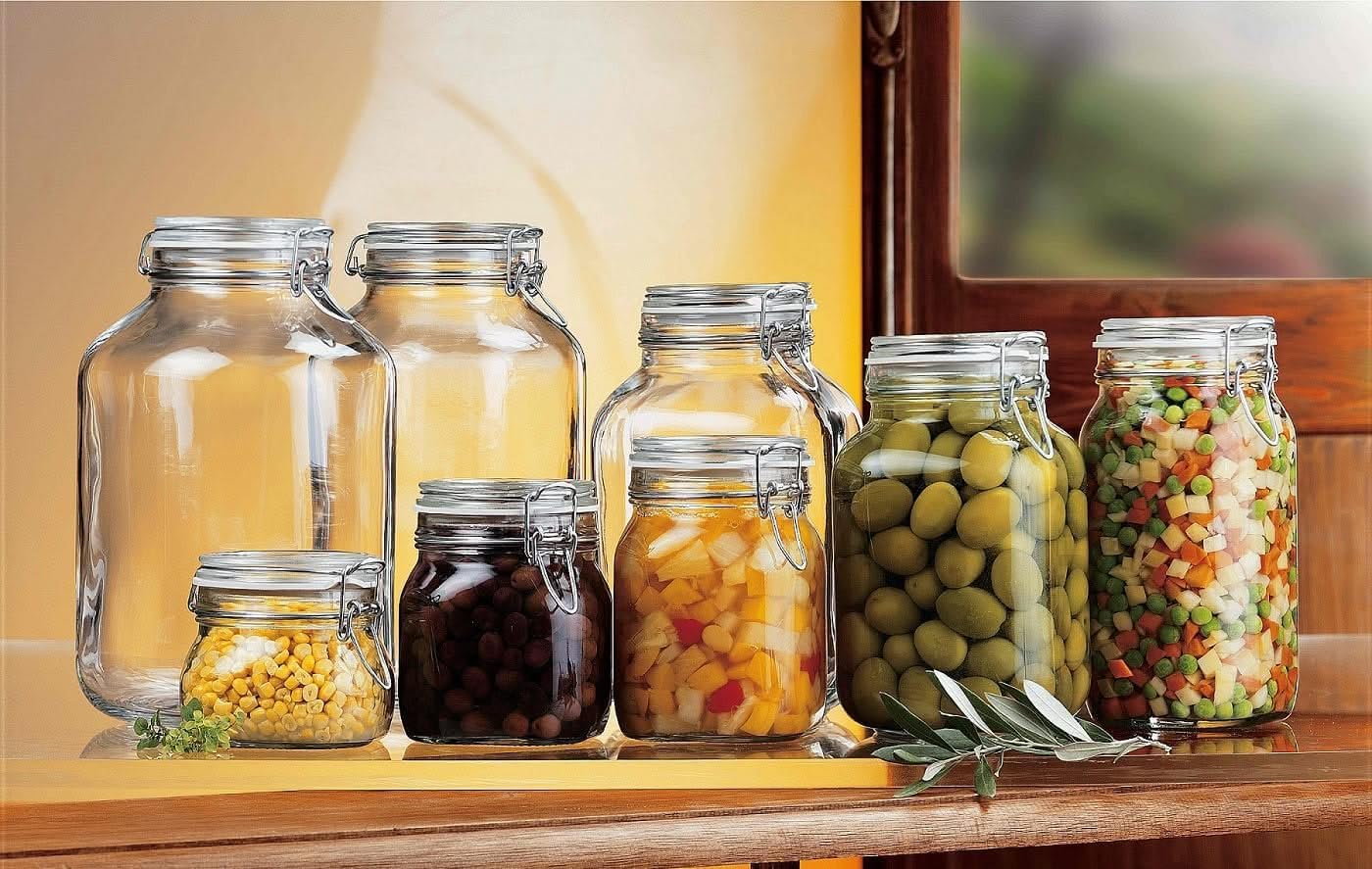 Bormioli Rocco Fido Glass Square Jar, 3 Liter