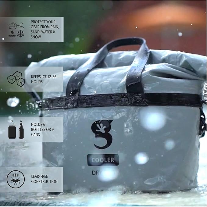 geckobrands Tote Dry Bag Cooler – Insulated 6L Tote with Versatile Storage for Beach & Outdoor Adventures