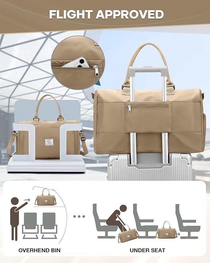 Gym Bag Womens,Travel Duffel Carry on Bag Sport Tote Bag Weekend Overnight Bag