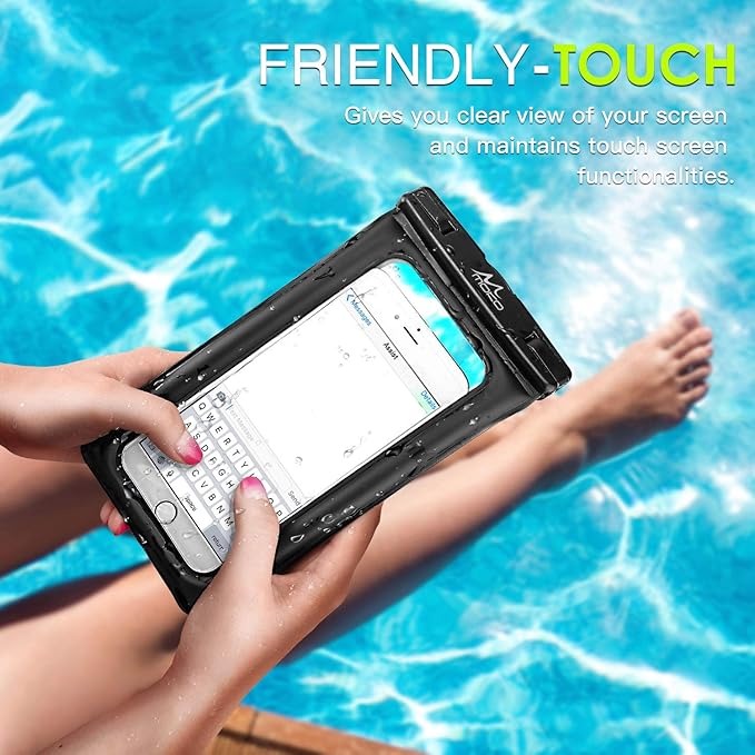 MoKo Floating Waterproof Phone Pouch 2Pack Compatible with iPhone 14 13 12 11 Pro Max X/Xr/Xs/SE 3, Samsung S21/S10/S9/S8