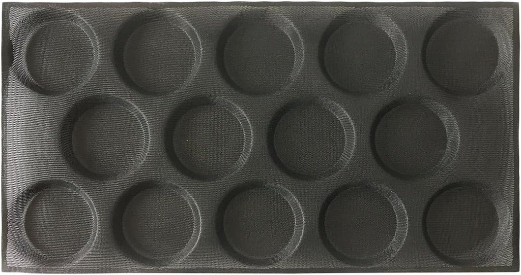 Bluedrop Silicone Hamburger Bread Forms Perforated Silicone Bakery Molds Tartlets Pita Moulds Sheets Food Grade for Industrial Large Size