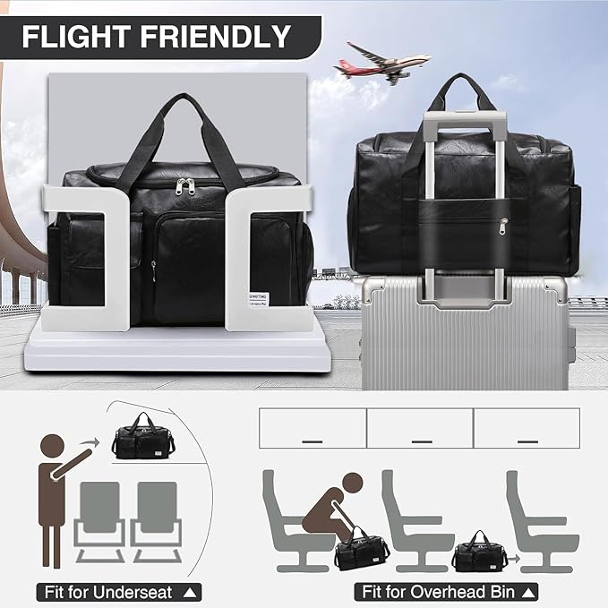 Small Gym Bag for Women, Travel Duffle Bag Carry On Weekender Bag with Shoe Compartment