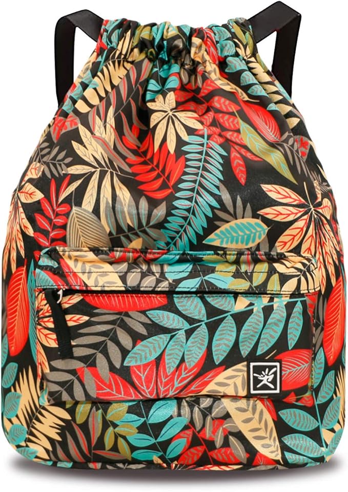 Waterproof Drawstring Bag, Gym Bag Sackpack Sports Beach Backpack for Men Women