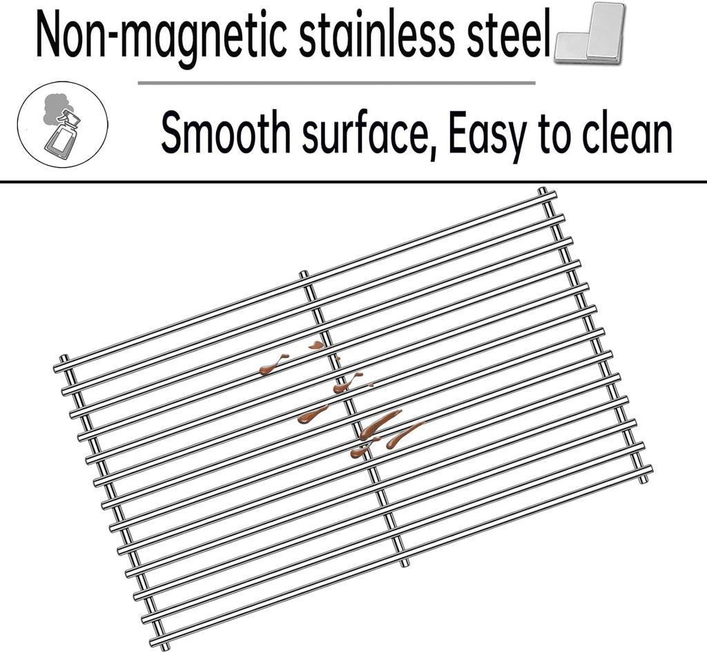 Kalomo Grill Grates Grill Replacement Parts for BBQ Uniflame Grill GBC1030W, GBC1030WRS, GBC1030WRS-C, GBC1134W, GBC1134WRS, Porcelain Steel Heat Plates Shield Cooking Grids Accessories