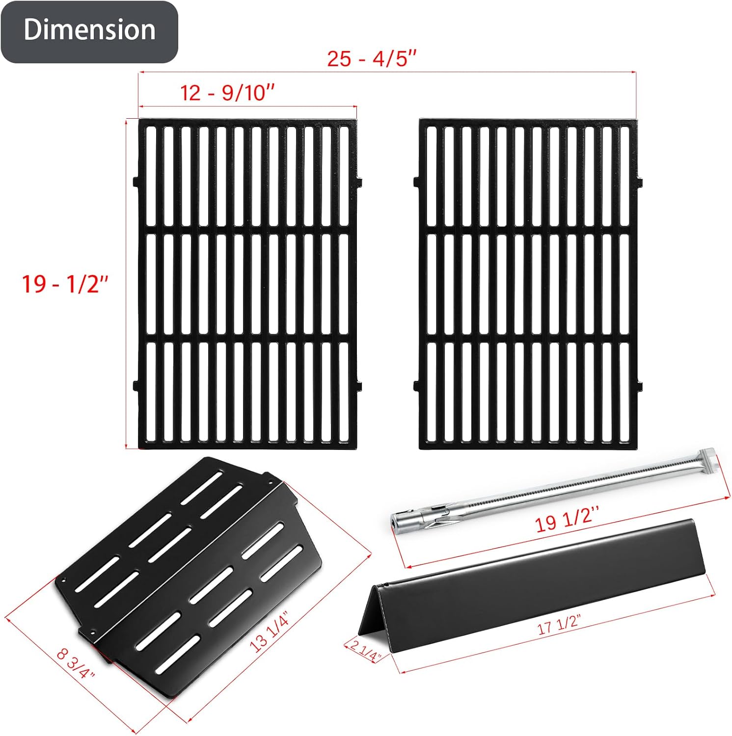 Genesis E-330 4 Burner 62752 7524 Grates 7620 7621 Flavorizer Bars 65505 Heat Deflectors Replacement Parts for Weber Genesis Grill Parts 300 Series E-310 E-320 S-310 S320 S-330 EP-310 EP-320 EP-330