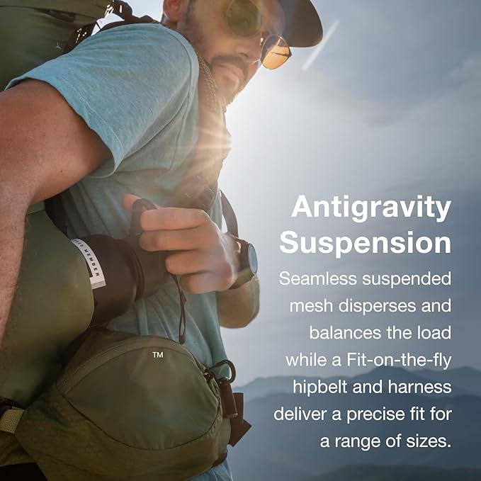 Osprey Atmos AG 65L Men's Backpacking Backpack, Black, L/XL