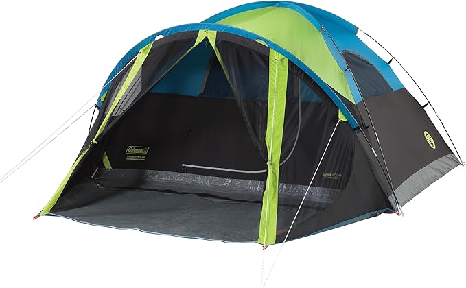 Coleman Carlsbad Dark Room Tent with Screened Porch 4/6 Person Tent Blocks 90% of Sunlight to Keep Inside Cool Weatherproof with Easy Setup Made of PFAS-Free Materials