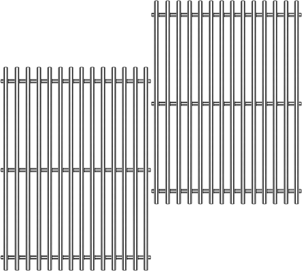 9MM 15" Stainless Steel Grill Grates for Weber Spirit E-210 Spirit E/S 200 & 210 Genesis Silver A Spirit 500 Gas Grill with Side Control Panel for Weber 7522 65905 65904 Spirit 200 Series