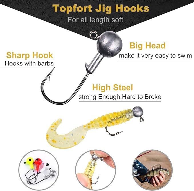 TOPFORT 187/343pcs Fishing Accessories Kit, Organized Fishing Tackle Box with Tackle Included, Fishing Hooks, Fishing Weights Sinkers, Fishing Gear and Equipment, Fishing Gift for Men