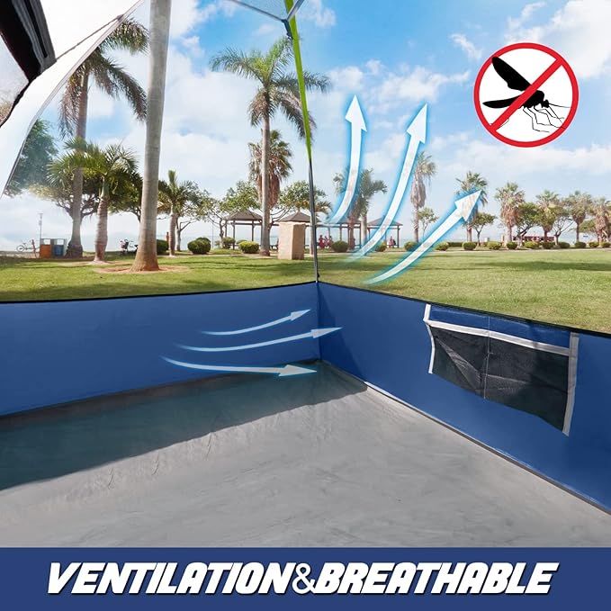 Camping Tent 4 Person, Waterproof Windproof Tent with Rainfly Easy Set up-Portable Dome Tents for Camping