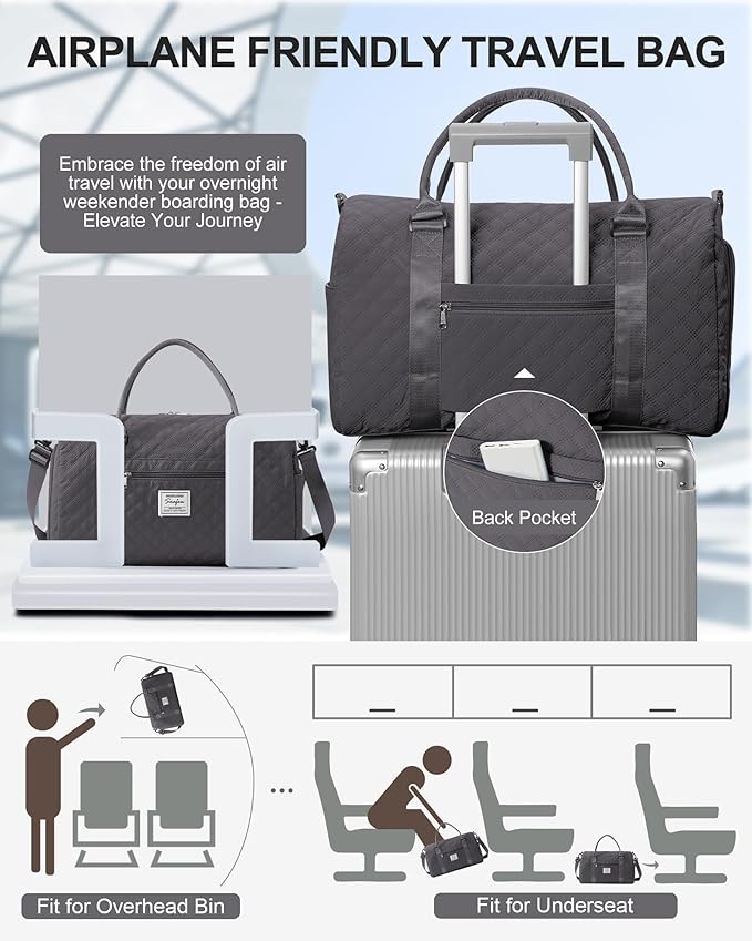 Gym Bag Womens,Travel Duffel Carry on Bag Sport Tote Bag Weekend Overnight Bag