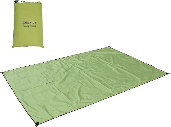 WoneNice 118 x 118 inches Camping Tarp for Tent, Tent Footprint, Sun Tarp, Ground Tarp, Insulated Thermal Silver Coating Survival Tarp for Beach, Car or Camping and Adventure