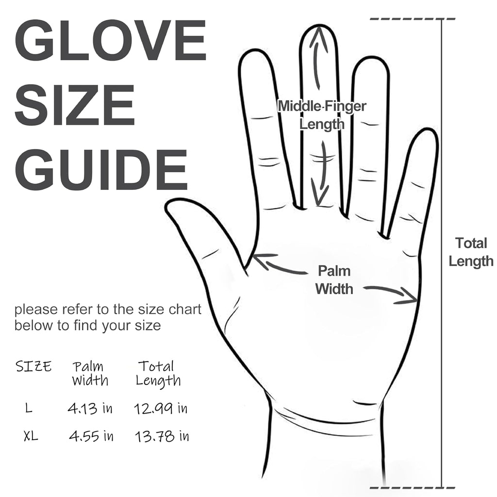 Oven Gloves Liquid Silicone Gloves Food Grade Heat Resistant Mitts with Fingers, for Cooking Baking Grilling Waterproof, with Nylon Liner, White, Large