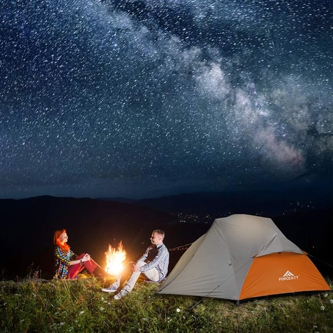 Forceatt Tent for 2 and 3 Person is Waterproof and Windproof, Camping Tent for 3 to 4 Seasons,Lightweight Aluminum Pole Backpacking Tent Can be Set Up Quickly,Great for Hiking