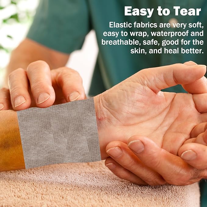 Bandages First Aid Tape - Cohesive Wrap, Adhesive Bandage, Self Adherent - Colorful (Coffee, 2-inch)