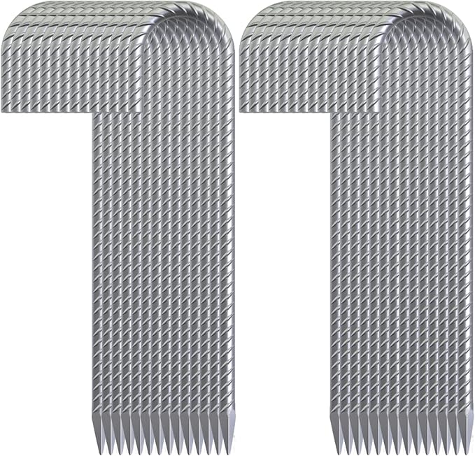 Rebar Stakes 16 inch, 3/8" Diameter Heavy Duty J Hook Stakes 28 Pack, Galvanized Anti-Rust Ground Anchor Long Tent Stakes for Dog Fence Trompoline Swing Set