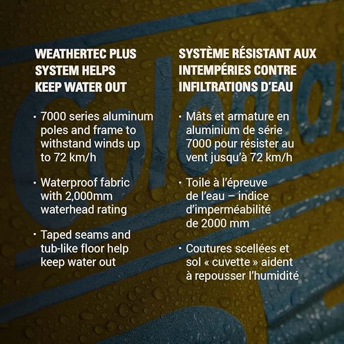 Coleman PEAK1 Premium Backpacking Tent, Waterproof Fabric with 2,000mm Waterhead Rating can Withstand Winds up to 45 MPH; Wide Door, Star View Window, & Footprint Included, 1/2/3/4/6 Person Tent