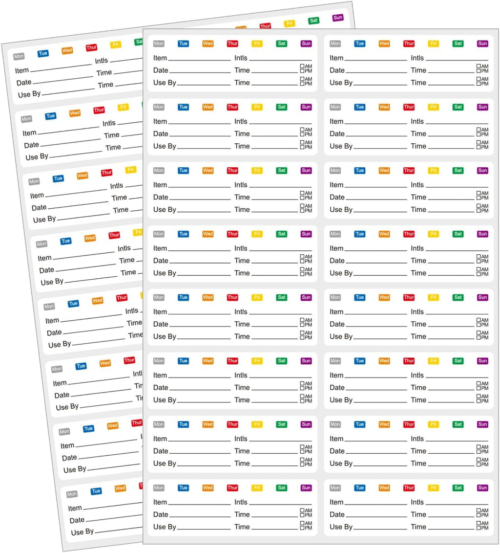 STARLIBOO Removable Multicolor Labels, Blank Stickers for Food Containers, 1x3 Inch, Waterproof, Easy Peel Off (240 Labels)