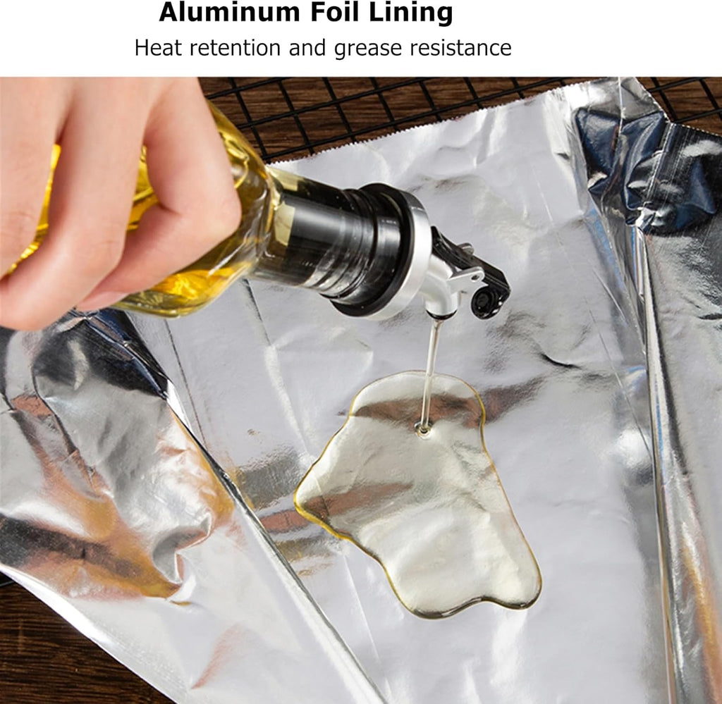 150 Pack Foil Sandwich Wrappers, 4 LB Insulated Hot Dog Wrap Pouch, Grease Resistance Paper Hamburgers Bags for Breakfast Lunch, Fast Food Truck, Serving, BBQ, Brown