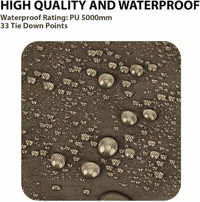 Gold Armour Rainfly Tarp Hammock, Premium 14.7ft/12ft/10ft/8ft Rain Fly Cover, Waterproof Ultralight Camping Shelter Canopy, Survival Equipment Gear Camping Tent Accessories (Brown 14.7ft x 12ft)