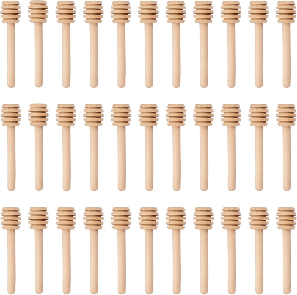 100Pcs 3 inch Honey Dipper Sticks - Wooden Honey Dipper, 3 Inch Mini Honeycomb Stick, Honey Stirrer Stick for Honey Jar Dispense Drizzle Honey and Wedding Party Present