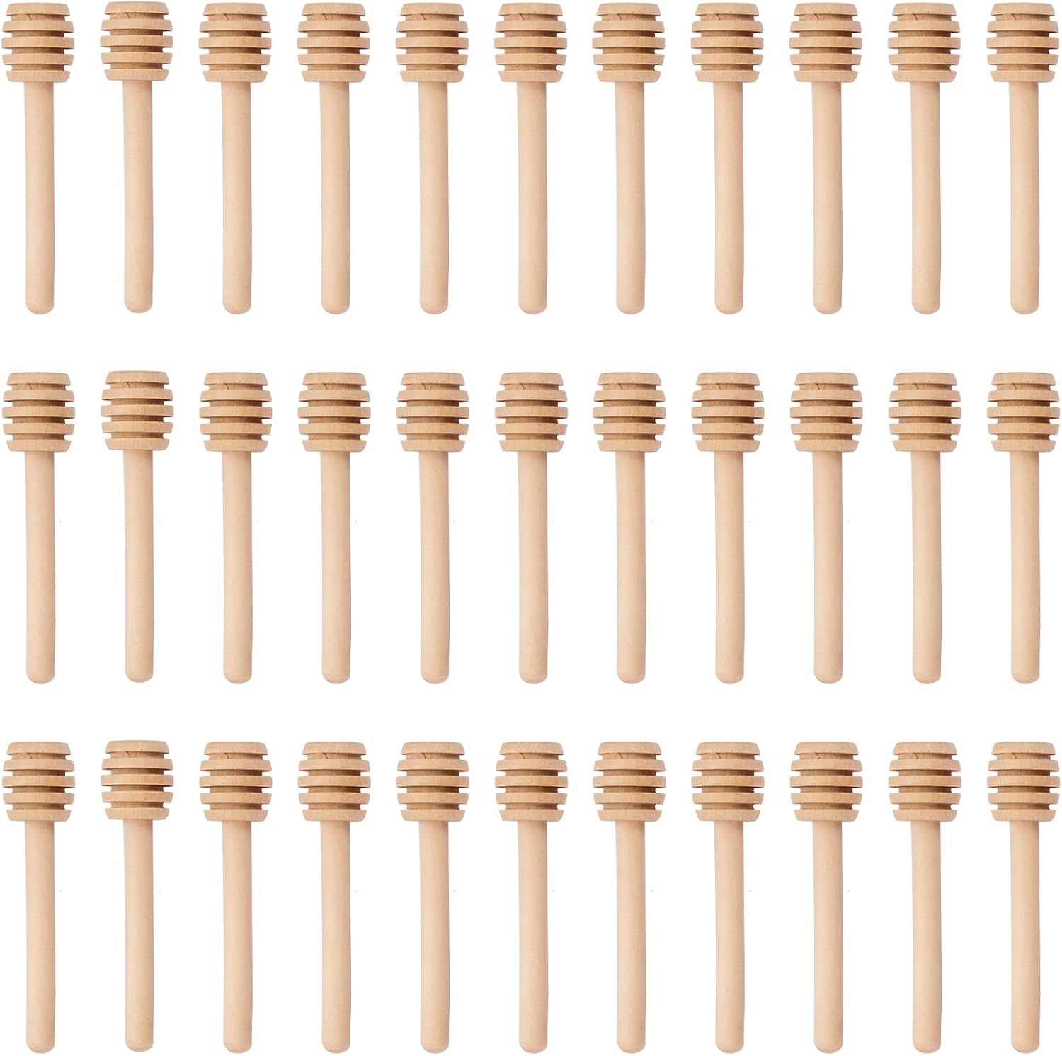 100Pcs 3 inch Honey Dipper Sticks - Wooden Honey Dipper, 3 Inch Mini Honeycomb Stick, Honey Stirrer Stick for Honey Jar Dispense Drizzle Honey and Wedding Party Present