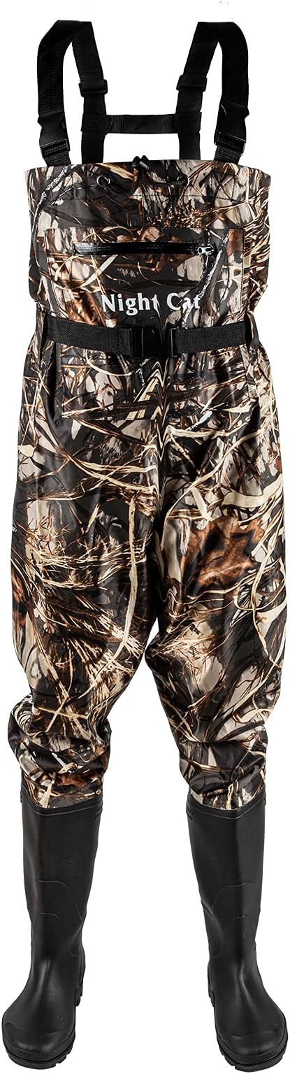 Night Cat Fishing Waders for Men Women Waterproof Hunting Chest Wader with Bootfoot Belt Breathable Lightweight Size 6 to 14