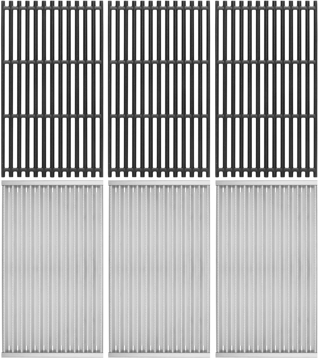 Cast Iron Grill Grates & Emitter Plates for Charbroil Commercial Infrared 4 Burner 463242715, 463242716, 463276016, 466242715, 466242815, 463257520, G533-0009-W1 G5330009W1 G533-0009-W1A