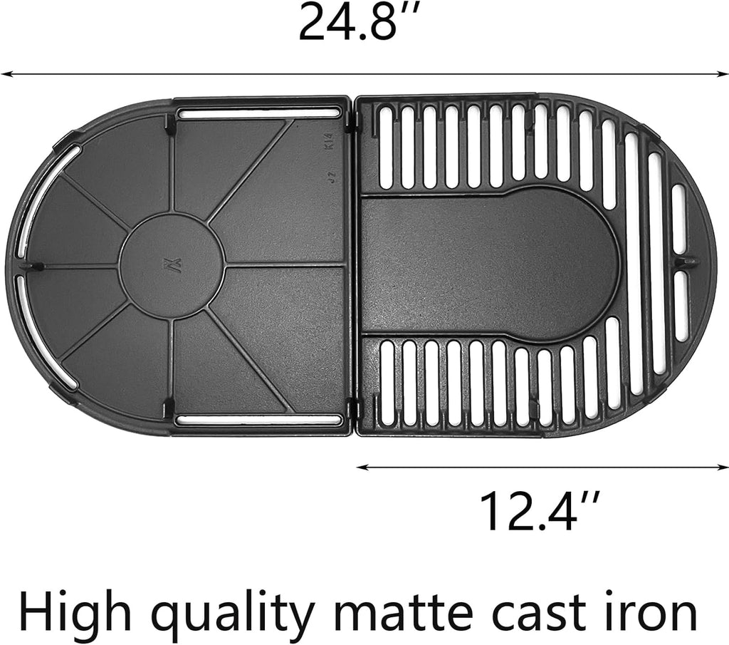 Cast Iron Cooking Griddle and Grates Replacement Parts for Coleman Roadtrip 285 LX LXE LXX Swaptop Grills 13" x 12.5"