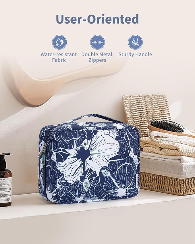 Narwey Hanging Travel Toiletry Bag Cosmetic Make up Organizer for Women and Girls Waterproof