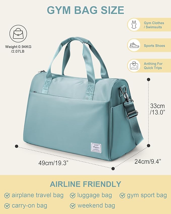 Gym Bag Womens,Travel Duffel Carry on Bag Sport Tote Bag Weekend Overnight Bag